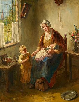 Bernard de Hoog - Mutter mit ihren Kindern, 75365-11, Van Ham Kunstauktionen