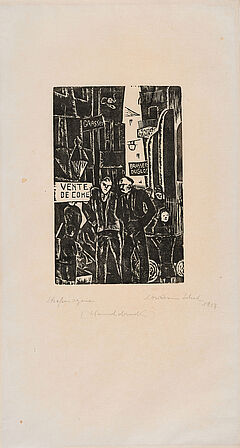 Christian Schad - Strassenszene Vente de coke, 75500-50, Van Ham Kunstauktionen