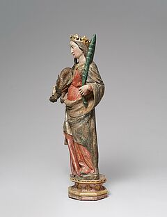 Oesterreichische Schule - Heilige Margaretha mit dem Drachen auf einem achteckigen Postament, 81735-1, Van Ham Kunstauktionen