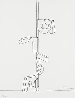 Jasper Johns - Bent Blue, 65546-315, Van Ham Kunstauktionen