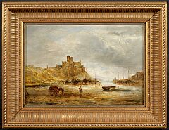 George Cole - Küstenlandschaft mit Booten bei Ebbe in der Bretagne, 80978-3, Van Ham Kunstauktionen