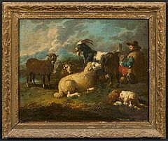 Philipp Peter Roos - Hirte mit Ziege und Schafen, 75326-21, Van Ham Kunstauktionen