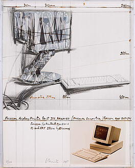 Christo - Ericsson Display Monitor Unit 3111 Wrapped Project for Personal Computer, 76574-34, Van Ham Kunstauktionen