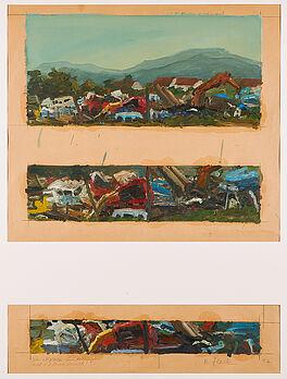 Ralph Fleck - Schrottplatz Gundelfingen Bild und zwei Ausschnitte, 75164-1, Van Ham Kunstauktionen