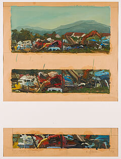 Ralph Fleck - Schrottplatz Gundelfingen Bild und zwei Ausschnitte, 75164-1, Van Ham Kunstauktionen