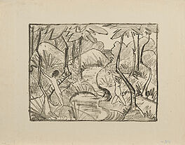 Otto Mueller - Zwei Figuren am Waldbach 2 Waldlandschaft, 66320-4, Van Ham Kunstauktionen
