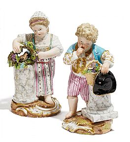 Meissen - Zwei Gaertnerkinder, 57052-32, Van Ham Kunstauktionen