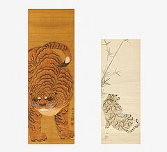 Zwei Malereien mit Tiger, 65308-4, Van Ham Kunstauktionen