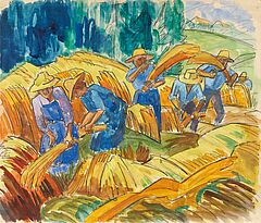 Fritz Schaefler - Bei der Heuernte, 76844-52, Van Ham Kunstauktionen