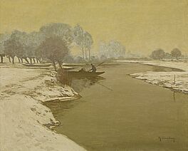 Max Clarenbach - Flusslandschaft im Winter, 69762-1, Van Ham Kunstauktionen
