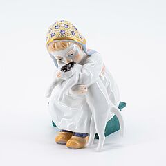 Meissen - KLEINES MAEDCHEN MIT KATZE, 75863-55, Van Ham Kunstauktionen
