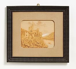 Deutschland - Kleines Korkdiorama mit Ansicht Burg Rheinsteins bei St Goar, 69840-72, Van Ham Kunstauktionen