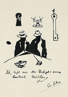 Werner Buettner - Ohne Titel Leute lasst uns den Bussgeldbescheid bezahlen, 81351-20, Van Ham Kunstauktionen