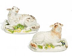 Meissen - Zwei liegende Schafe, 58999-26, Van Ham Kunstauktionen