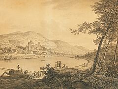 Adrian Zingg - Zwei Flusslandschaften an der Elbe ua Blick auf Priessnitz, 75689-15, Van Ham Kunstauktionen