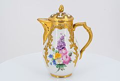 KPM - Praechtiges Kaffee- und Teeservice mit reicher Blumenmalerei und Vergoldung, 74069-1, Van Ham Kunstauktionen