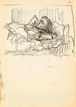 AR Penck - Ohne Titel Frau im Bett, 81300-1, Van Ham Kunstauktionen