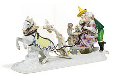 Meissen - HOFNARREN IM SCHLITTEN, 68101-22, Van Ham Kunstauktionen