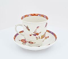 Meissen - Tasse und Untertasse mit Faecherchinesen, 73258-5, Van Ham Kunstauktionen
