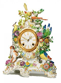 Meissen - Pendule mit exotischen Voegeln, 60325-1, Van Ham Kunstauktionen