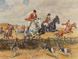 Joseph Correggio - Parforcejagd, 82250-2, Van Ham Kunstauktionen