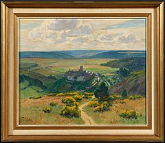 Fritz von Wille - Blick auf Reifferscheid mit bluehendem Ginster, 81438-1, Van Ham Kunstauktionen