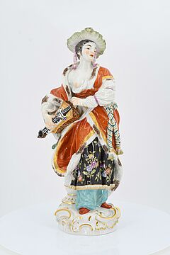Meissen - Malabar mit Gitarre und Malabarin mit Drehleier, 73671-1, Van Ham Kunstauktionen