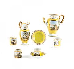 Acht Teile mit gelbem Fond und Parkszenen, 76821-243, Van Ham Kunstauktionen