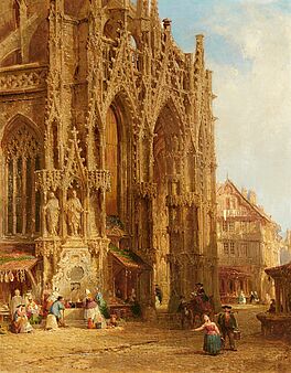 David Roberts - Das Portal der Kathedrale von Abbeville, 81500-7, Van Ham Kunstauktionen