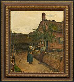 Friedrich Kallmorgen - Hollaendische Bauersleute am Gehoeft, 73790-2, Van Ham Kunstauktionen