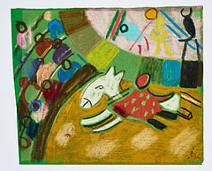 Ida Kerkovius - Zirkuspferd mit Reiter in Manege, 77218-1, Van Ham Kunstauktionen