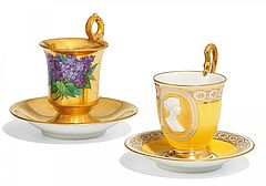 KPM - 2 Tassen mit Untertassen, 60681-2, Van Ham Kunstauktionen