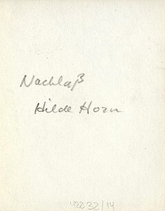 Hilde Horn - Auktion 312 Los 262, 48832-14, Van Ham Kunstauktionen