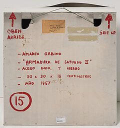 Amadeo Gabino - Armadura de Saturno II, 81390-15, Van Ham Kunstauktionen