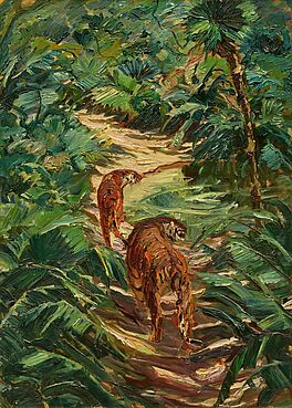 Otto Dill - Zwei Tiger in exotischer Waldlandschaft, 81823-2, Van Ham Kunstauktionen