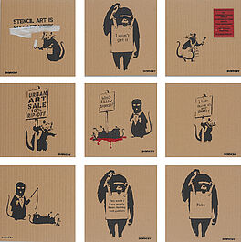 NOT BANKSY and NOT BY BANKSY Stot21STCplanB - Flogging a Dead Horse Complete Set, 66425-1, Van Ham Kunstauktionen