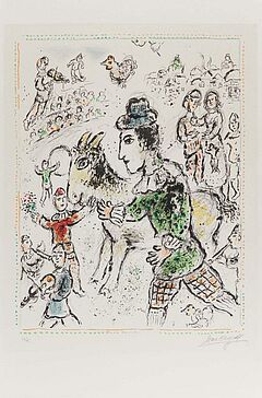 Marc Chagall - Clown a la chevre jaune, 65579-6, Van Ham Kunstauktionen