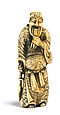 Netsuke des Generals Kanu mit seiner Drachenhellebarde, 66362-48, Van Ham Kunstauktionen