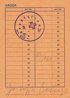 Joseph Beuys - Order, 58062-80, Van Ham Kunstauktionen