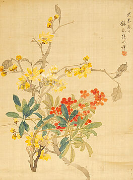 Zhaoxiang Zhang - Bluehende Kapokzweige und Nandine, 65681-6, Van Ham Kunstauktionen