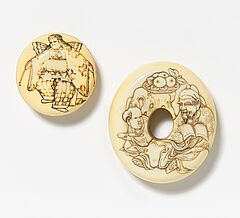 Manju-netsuke Chinesischer Gelehrter mit karako, 63200-14, Van Ham Kunstauktionen