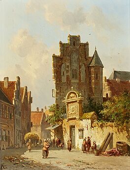 Adrianus Eversen - Sommertag in den Strassen einer Stadt, 81233-9, Van Ham Kunstauktionen
