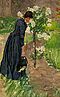 Friedrich Kallmorgen - Die Frau des Kuenstlers im Garten bei einem Rosenstrauch, 66798-6, Van Ham Kunstauktionen