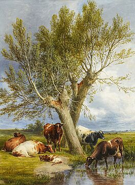 Thomas Sidney Cooper - Vieh am Weiher, 56923-1, Van Ham Kunstauktionen