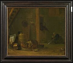 Cornelis Saftleven - Hollaendisches Bauerninterieur, 300012-8, Van Ham Kunstauktionen