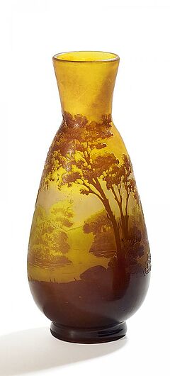 Emile Galle - Balustervase mit Auenlandschaft, 60685-1, Van Ham Kunstauktionen