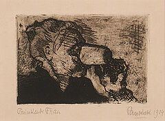 Otto Pankok - Trinkende Frau, 75500-12, Van Ham Kunstauktionen