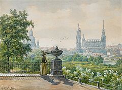 Margarethe Heckel - Ansicht von Dresden, 54831-4, Van Ham Kunstauktionen