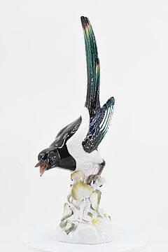 Meissen - Elster auf Baumstamm, 75510-1, Van Ham Kunstauktionen