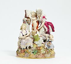 Meissen - Gruppe Die Liebesschule, 70233-33, Van Ham Kunstauktionen